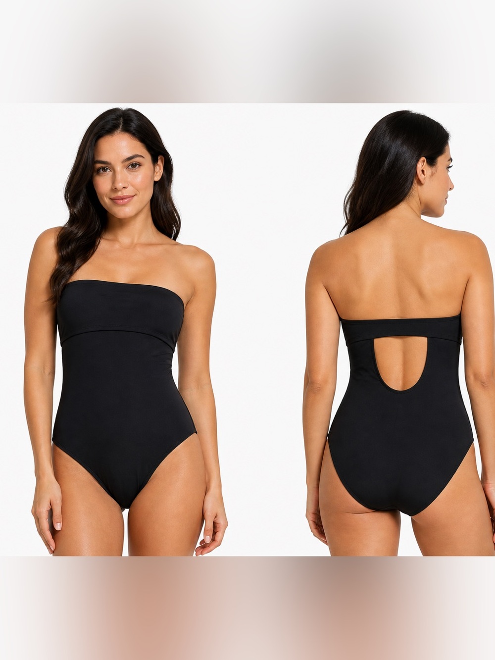 NWT Tommy Bahama Black One Piece Swimsuit With Adjustable Strap Sz 6